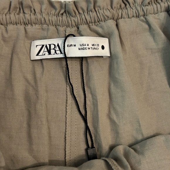 Zara Women's Green and Khaki Skirt - Picture 4 of 4